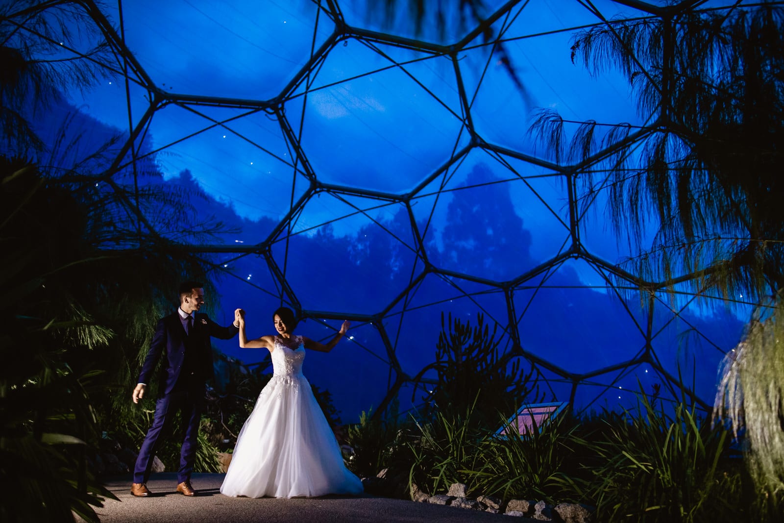Wedding images from the Eden Project in Cornwal